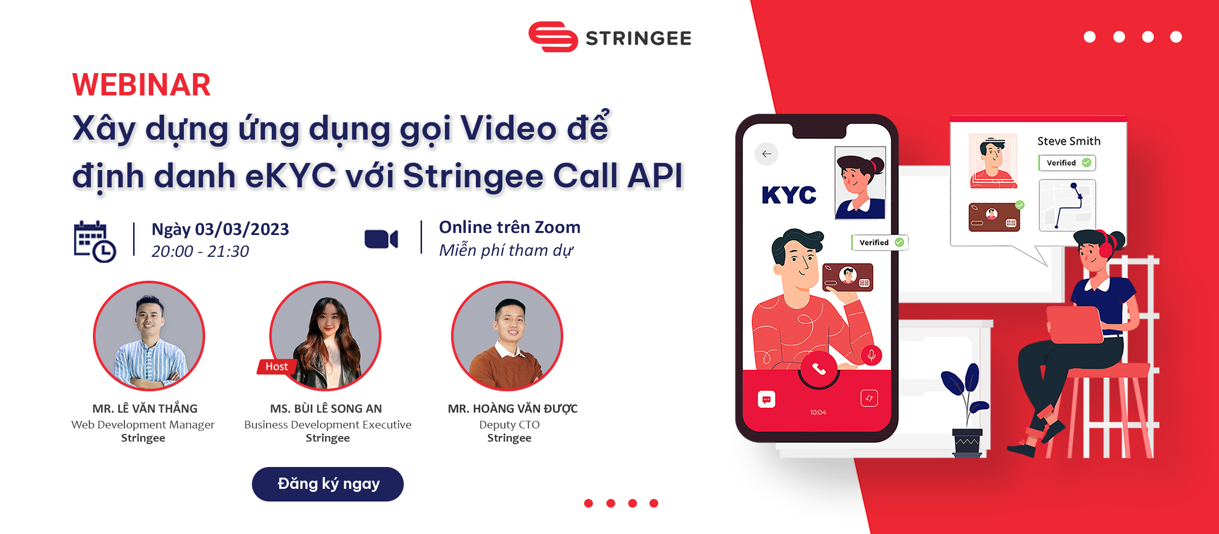 [Webinar]  Xây dựng ứng dụng gọi Video để định danh eKYC với Stringee Call API